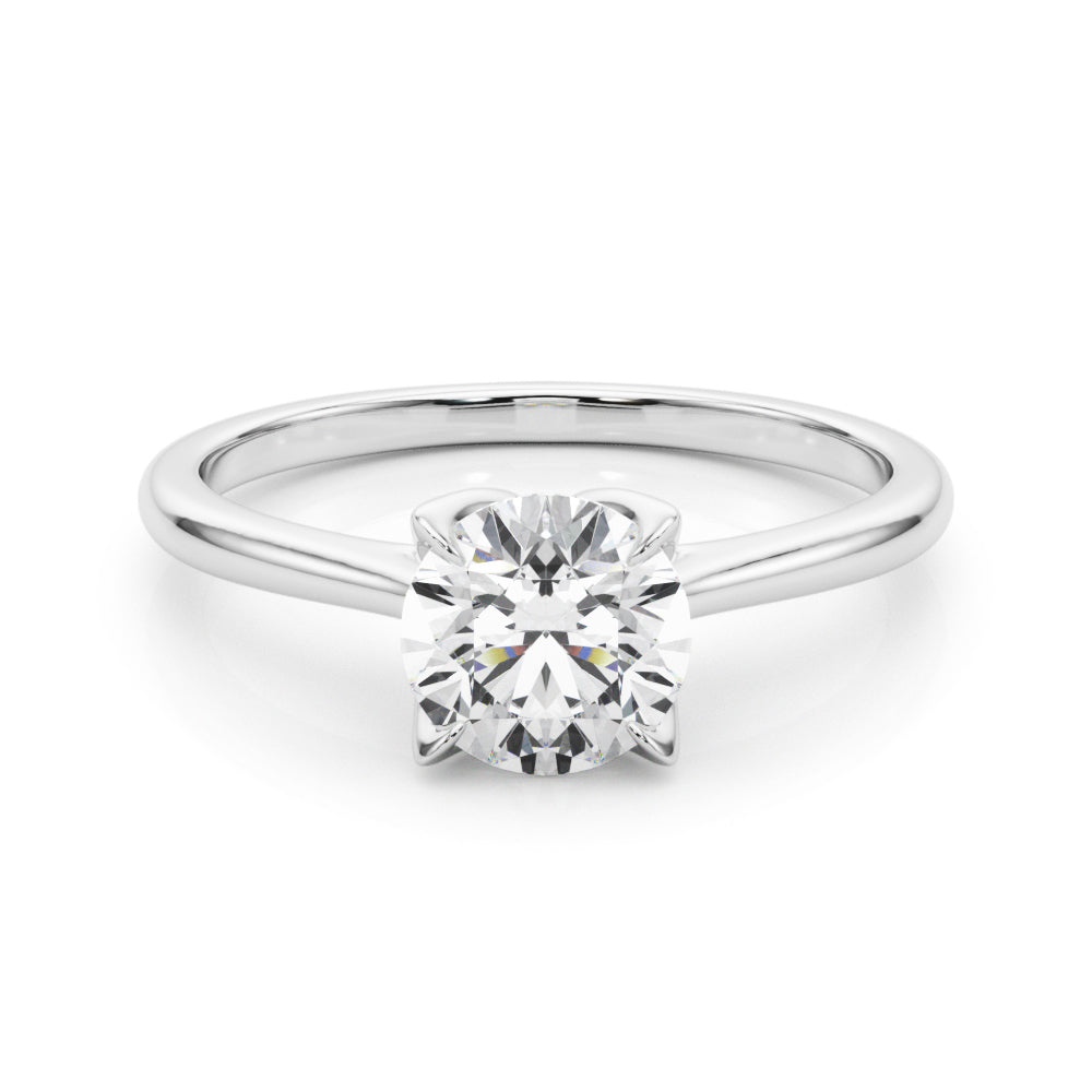 Flora Round Diamond Solitaire Engagement Ring-VIRABYANI